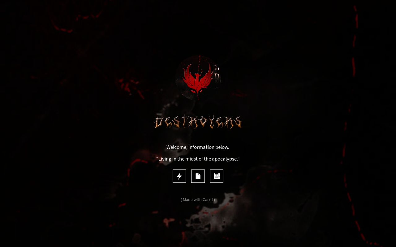 Carrd profile picture for @destroyers